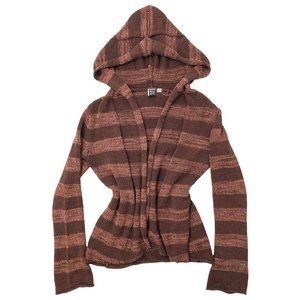🍓ROXY FAIRY CORE BROWN KNIT CARDIGAN WITH HOODIE🍓